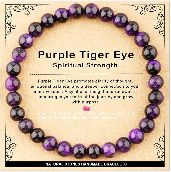 AD Beads 4mm6mm8mm10mm Handmade Bracelet - Natural Gemstone for Peace and Tranquility - Meditation, Yoga, Healing and Energy Gift for Unisex