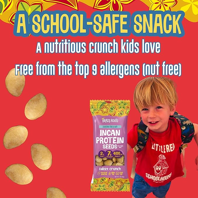 Brass Roots Organic Incan Protein Seeds - High Protein, School Safe, Nut Free, High Omega 3, Supports Gut Health, Good Source of Fiber, Shark Tank (10 oz (Pack of 1), Cajun)