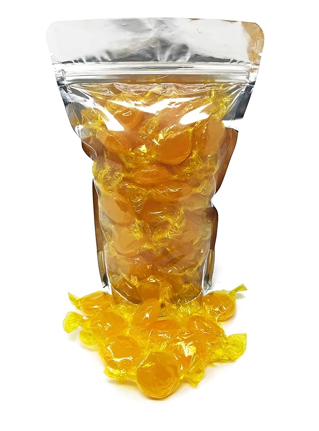 Butterscotch Hard Candy Disks - 1 lbs - Butter Scotch Flavored Old School Classic Hard Candies - American Vintage Candy Snack Assortment - Individually Wrapped, 16 oz.