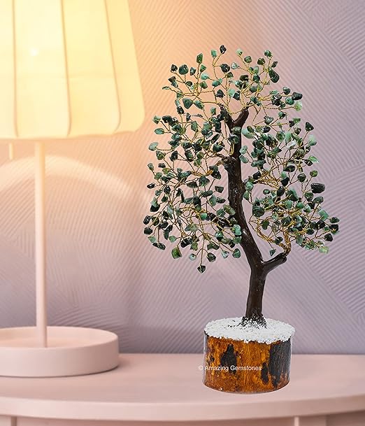 Amazing Gemstone Crystals and Healing Stones Birthday Gifts for Women - Emerald Crystal Tree of Life Home Decor Stocking Stuffers, Bookshelf, Room, Meditation Gift for Mom Dad, Unique Birthday Gifts
