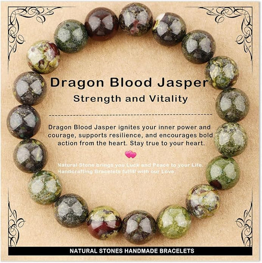 AD Beads 4mm6mm8mm10mm Handmade Bracelet - Natural Gemstone for Peace and Tranquility - Meditation, Yoga, Healing and Energy Gift for Unisex