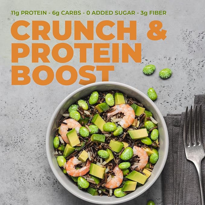 Crunchy Dry Roasted Edamame Beans Snack by Zest Delites, Buffalo, Vegan, Low Calorie (100cal) High Protein Snacks (11g), Low Carb, Keto, Gluten Free, 0.9 oz 24 Packs