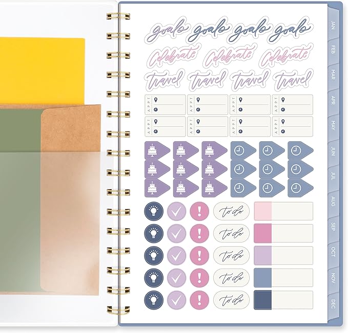 Cambridge 2026 Planner by Leah Bisch, Weekly & Monthly, 5.5" x 8.5", Small, Stripe (LB42-200-26)