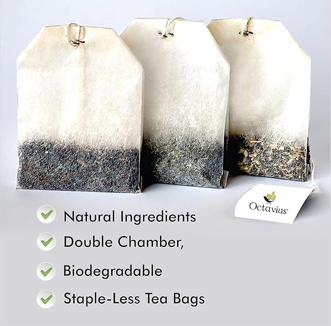 Octavius | Tea Sampler Pack | Assortment of Green Teas | Cinnamon Anise Green Tea | 50 Enveloped Double Chamber Tea Bags | Tea Sampler Variety Pack | Perfect for Tea Lovers | Pack of 1