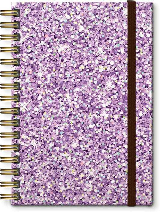 Cute Spiral Notebook, Journal for Women, Hardcover Spiral Journal, 5.5 x 8.3 Inches, 120 Pages,100gsm Paper, for Gifts Nurse Teacher Women Office Supplies(Purple)