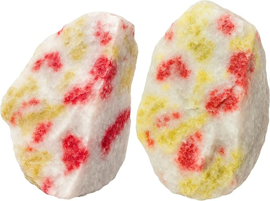 Amazing Gemstone Cinnabarite Raw Crystals and Healing Stones, Natural Rocks for Tumbling - DIY Raw Stones and Crystals, 2 Pieces