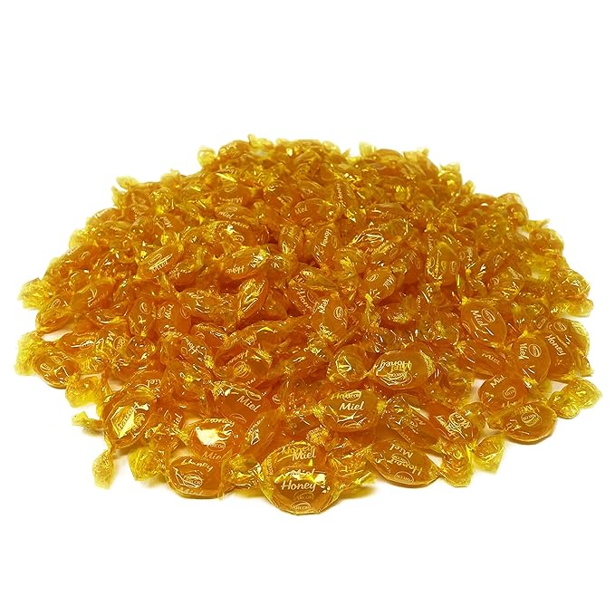Halloween Honey Filled Hard Candy - 3 lbs - Flavored Classic Bon Bons Filled with Real Honey - Bulk American Vintage Candy Assortment- Individually Wrapped, 48 oz.