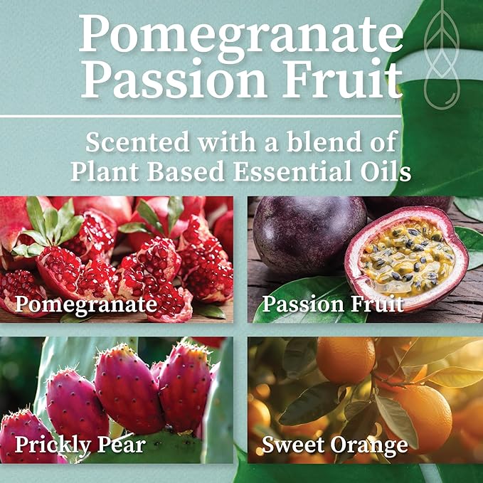 Hemlock Park Wood Wick Candle Handcrafted with Natural Coconut Wax and Essential Oils (Amber & Gold 7.2 oz, Pomegranate Passion Fruit)