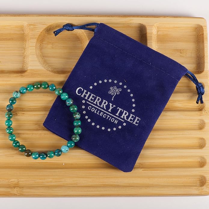 Cherry Tree Collection - Small, Medium, Large Sizes - Gemstone Beaded Bracelets For Women and Men - 6mm Round Beads