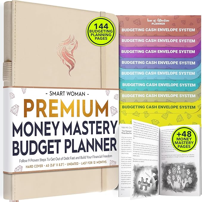 Financial Planner - Monthly Budget Planner with Cash Envelopes & Monthly Bill Organizer | A 12-Month Journey to Financial Freedom | Bill Payment Tracker Organizer, Debt, Expense Tracker & Money Saving