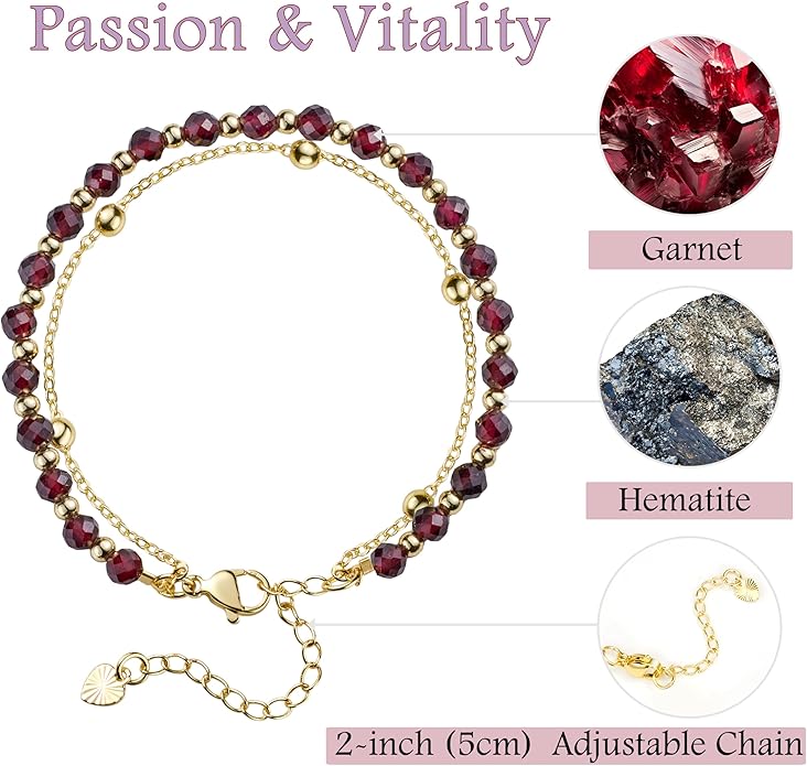 Farfume Crystal Bracelet Beaded Bracelets for Women 4mm Natural Stone Beads Gemstone Handmade Anxiety Jewelry Gifts