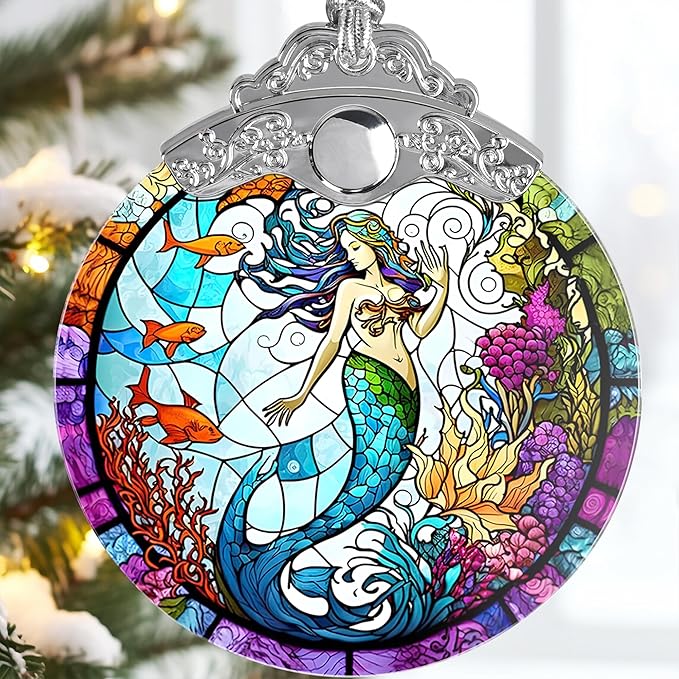 Beautiful Mermaid Ornament - Christmas Keepsake & Stocking Stuffer - Gift for Girls