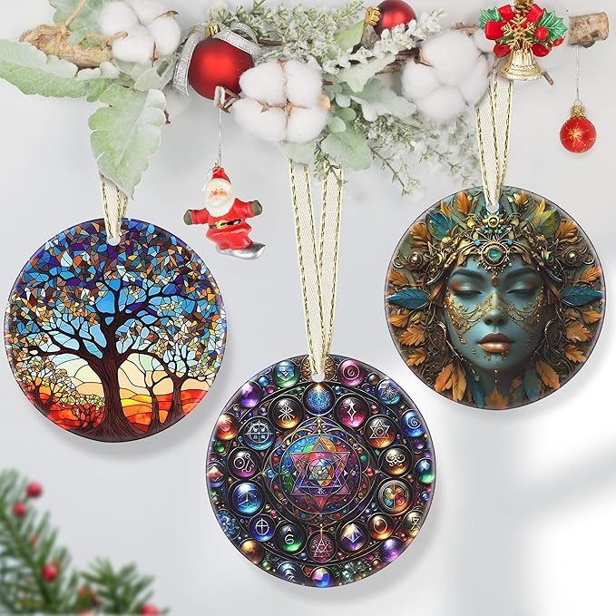 Alchemy 3.5 Inch Ceramic Christmas Hanging Ornament - Tree Decoration, Gift for Christmas & Holiday Present Exchange