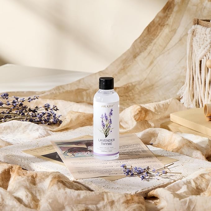 Airkeep Diffuser Oil Refill/Lavender Thyme/3.38oz（100ml/1 Pack/Scented Oil Refill for Diffuser Home Fragrance for Bedroom, Bathroom Office Home Decor