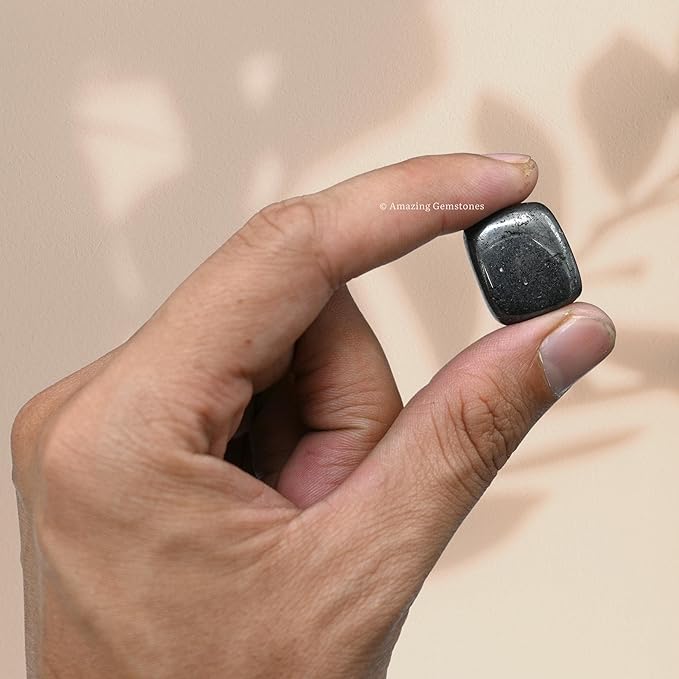 Amazing Gemstone Hematite Crystals and Healing Stones Tumbled - 1 oz Hematite Stone Gem Stones, Natural Healing Stones for Energy Balance, Stress Relief - Premium Polished Gems Rocks for Meditation