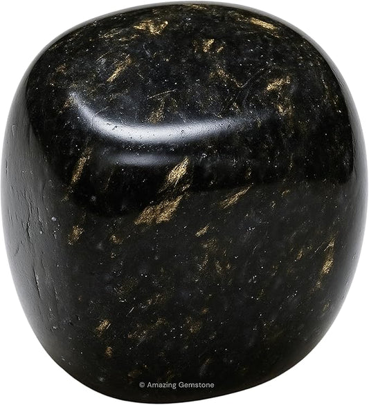 Amazing Gemstone Nuummite Crystals & Healing Stones Tumbled - 1oz Nuummite Stone Gem Stones, Healing Stones for Energy Balance,Stress Relief - Premium Polished Gems Rocks for Meditation & Wellness