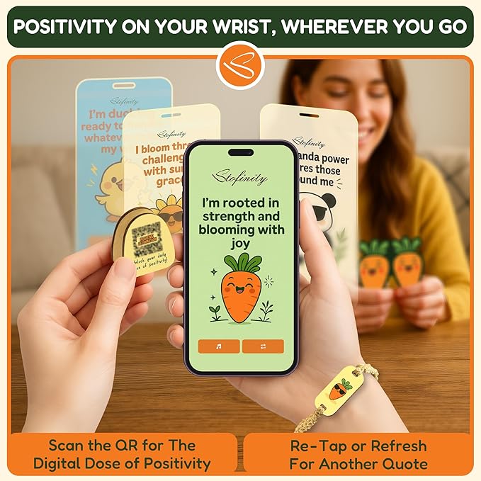 Emotional Support Carrot Cards Jar - Daily Affirmation Cards For Women Coworker, Inspirational Cards For Friends, Mental Health Self Care Gifts For Women, Cute Teenage Girl Birthday Gifts