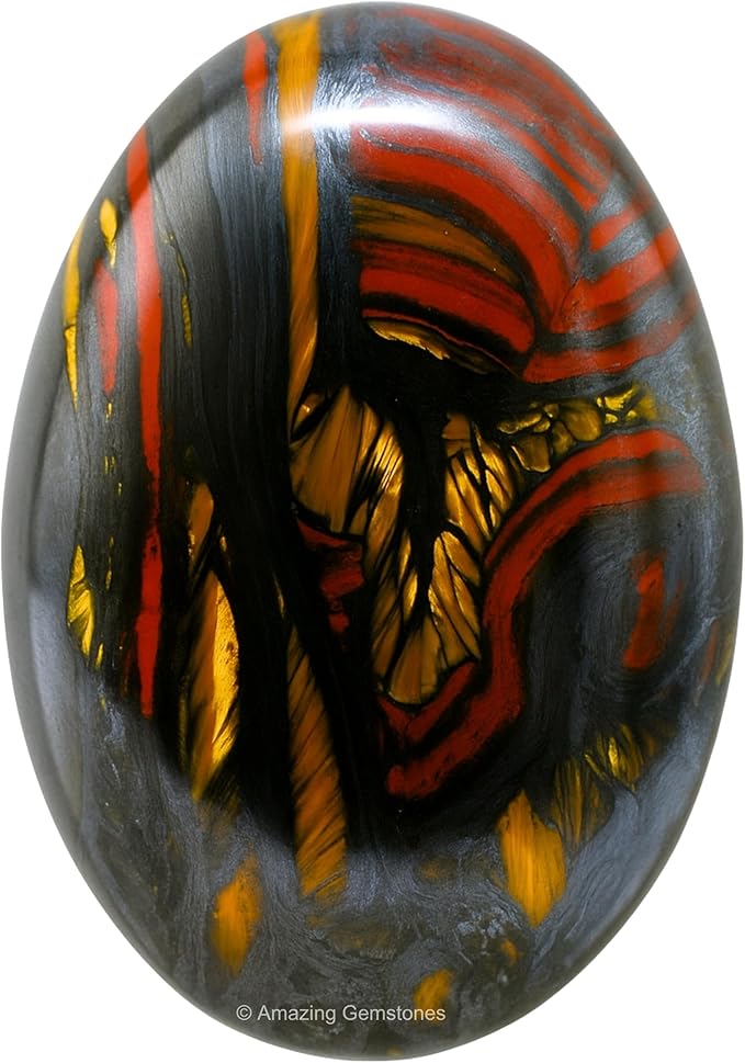 Amazing Gemstone Iron Tiger Eye Crystals and Healing Stones - Large Palm Stone Crystals Piedra - Crystal for Good Luck, Balanced Positive Energy, Meditation - Unique Stocking Stuffers, Gifts for Women