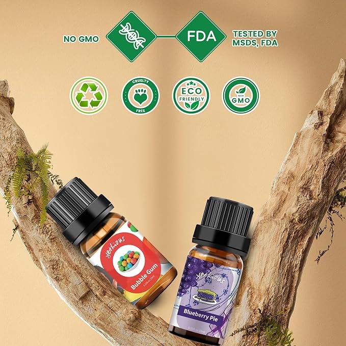 yethious Bubble Gum Essential Oil for Diffuser Blueberry Pie Bubble Gum Essential Oil Set Bubble Gum Oil 100% Pure Aromatherapy Oils - 2pcs X 10ml