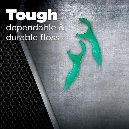 GUM Professional Clean Floss Picks - Extra Strong Shred-Resistant Floss, Easy Grip Handle - Dental Flossers for Adults - Fresh Mint Flavor, 90ct (Pack of 2)