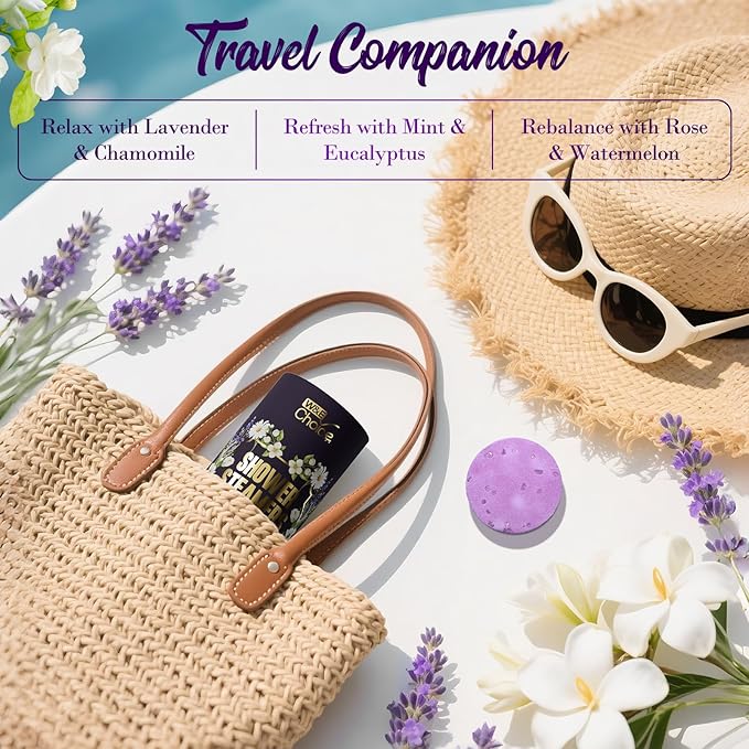 W&E Choice Shower Steamers Aromatherapy 8 Pcs- Shower Bombs with Natural Essential Oils for Daily Relaxation & Stress Relief, Birthday Gifts for Women & Men, Mom, Teen