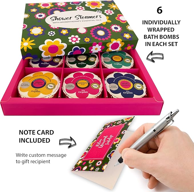 Shower Steamers for Women Gift Set – 24 Pack (4 Boxes of 6), Aromatherapy Shower Bombs w/Essential Oils, Relaxing Shower Melts, Perfect Spa Gift for Christmas, Stocking Stuffers for Women, Men, Teens
