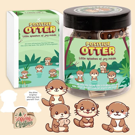 Positive Otter Gifts For Otter Lovers - Daily Affirmation Cards For Women Friend, Emotional Support Coworker Birthday Gift For Men, Mental Health Encouragement Inspirational Teen Girl Gifts