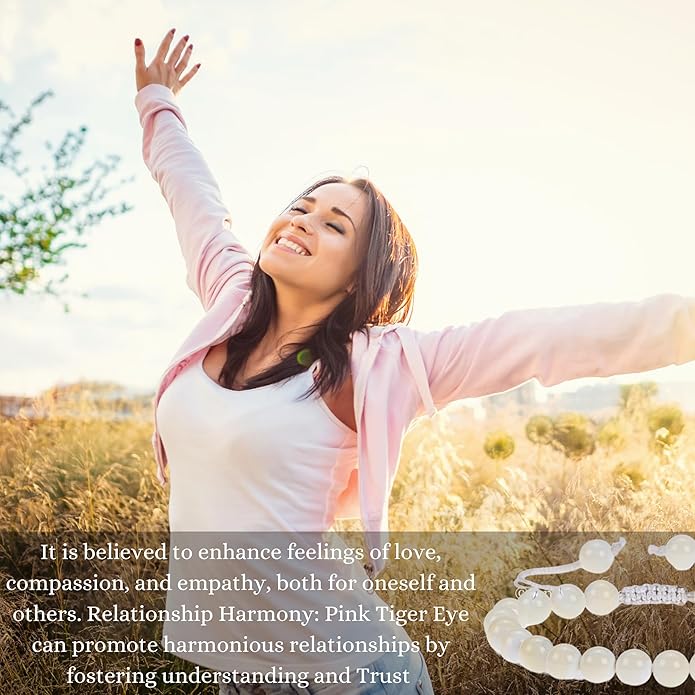 Energy Protection Crystal Handmade Adjustable Bead Bracelet Perfect for Men, Women’s Gift - Gemstone Healing Stretch Bracelet Pulsera Para Hombre Mujer Stocking Stuffer