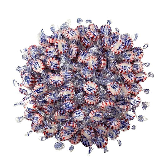 Sugar Free Peppermint Starlight Mints Hard Candy - 1 lb Bulk Bag Individually Wrapped Keto And Diabetic Friendly Gourmet Peppermint Flavored Candies (16oz)
