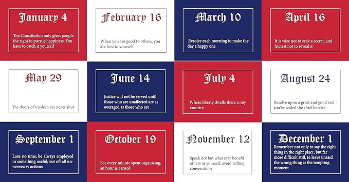 Benjamin Franklin Quotes Daily Flip Calendar - Perpetual 365 Days of Wisdom from Poor Richards Almanack for Motivation Inspiration Home Office Desk Decor