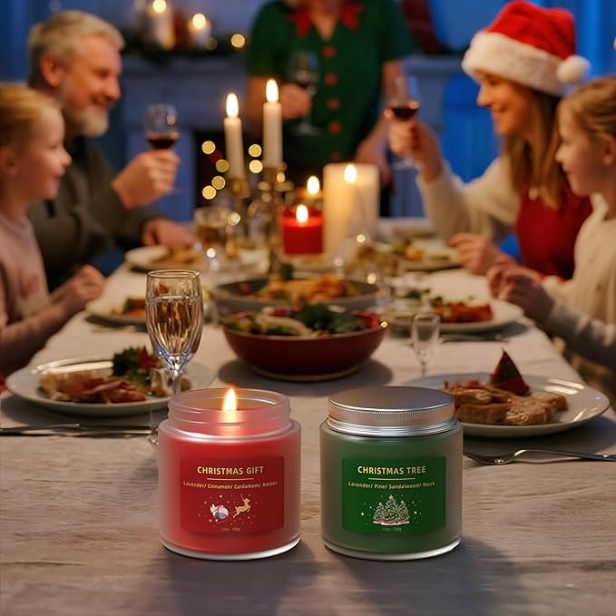 BOYUJK Christmas Candles, Scented Candles Gifts for Women, Scented Candles Gift Set for Her, Christmas Gifts for Women and Men