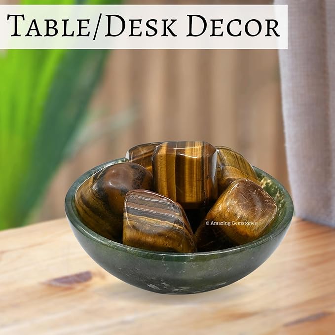 Amazing Gemstone Tiger Eye Crystals and Healing Stones Tumbled - 1000+ Carats Tiger Eye Stone, Natural Healing Stones for Energy Balance, Stress Relief - Polished Gems Rocks