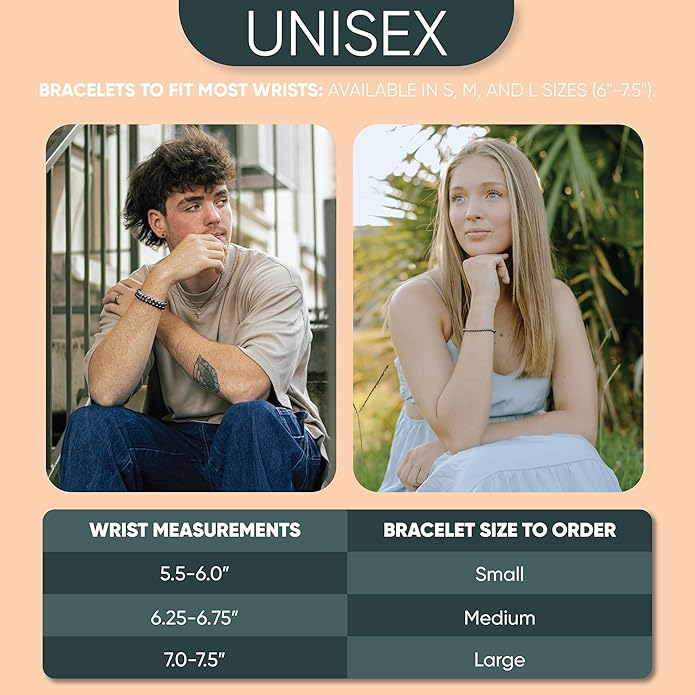 Cherry Tree Collection - Small, Medium, Large Sizes - Gemstone Beaded Bracelets For Women and Men - 8mm Round Beads