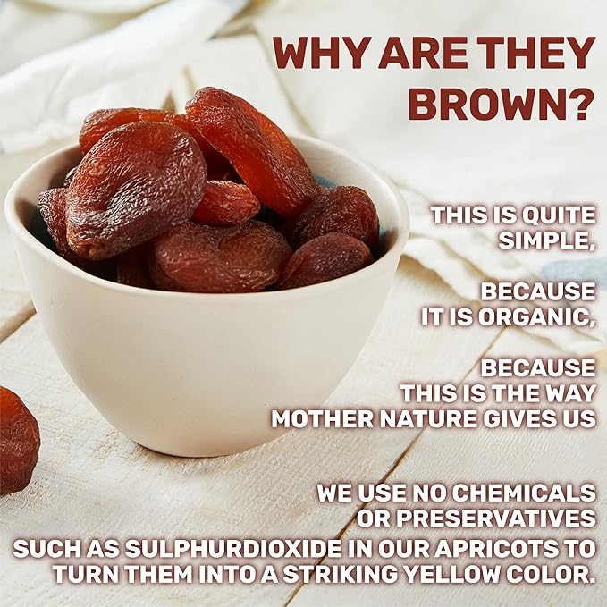 Happy Village Organic Turkish Dried Apricots, No Sugar Added Dried Fruit, 40 OZ Resealable Pack - Kosher, Non-GMO, Unsweetened, Unsulfured, Vegan Sun-Dried Apricot