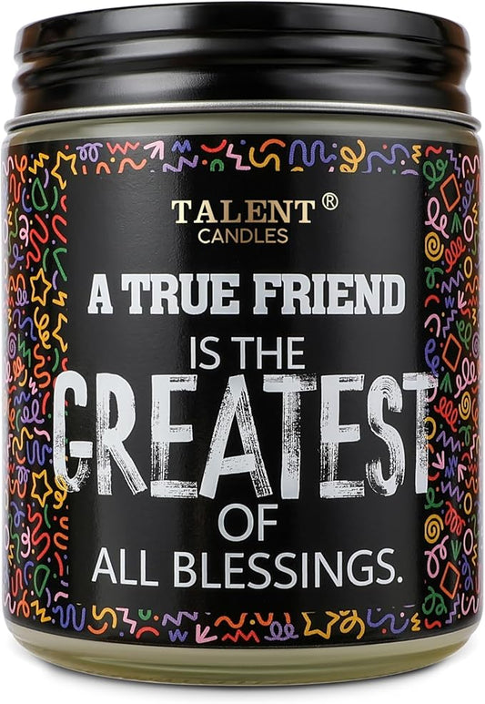 Best Friend Candle | Scented Candle Funny Birthday & Christmas Friendship Gifts | Sandalwood & Jasmine Scented Candles