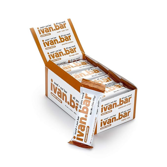 Protein Packed Energy Snack Bar | Provides Healthy Energy | Vegan, All Natural Ingredients | Soy, Dairy & Gluten Free (2.5 Ounce (Pack of 16 Bars), Peanut Butter)