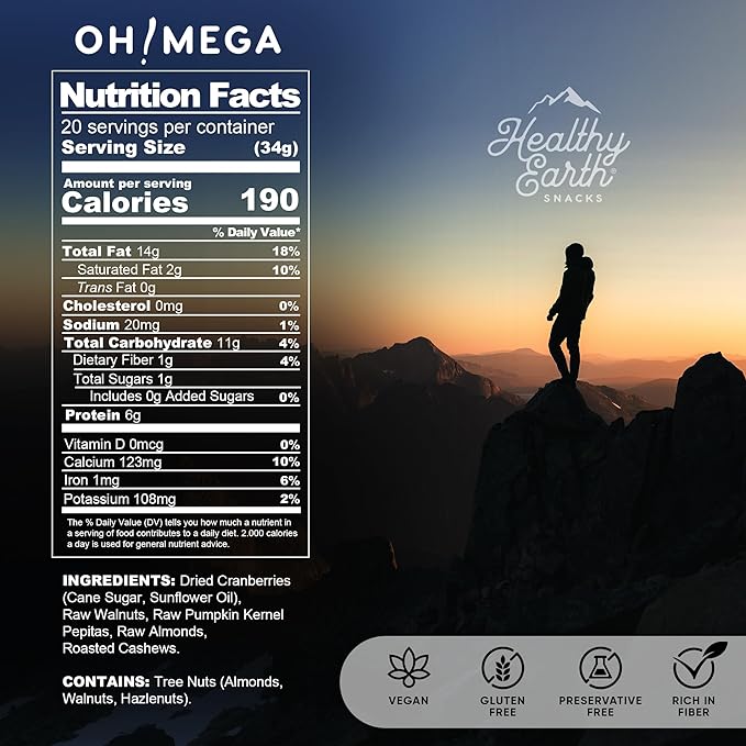 Mixed Nuts Unsalted | Trail Mix | Trail Mix without Peanuts | Sugar Free | Gourmet Protein, Gluten Free, No Preservatives, High Fiber (Omega-3 and Omega-6)