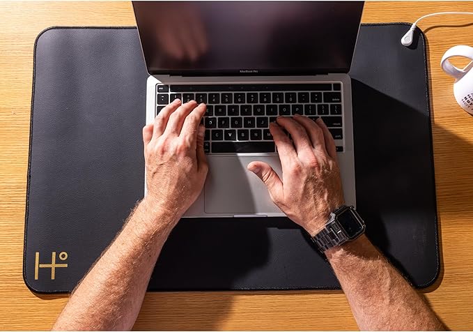 Earthing Grounding Mat for Feet, Energy, Pain Relief, Inflammation, Balance, Wellness - Earthing Mat for Home and Work - 15 Foot Earthing Mat Grounding Pad, Conductive Carbon - 24" x 16" (Gold Logo)