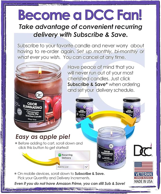 Almond Sugar Cookie Odor Eliminating Highly Fragranced Candle - Eliminates 95% of Pet, Smoke, Food, and Other Smells Quickly - Up to 80 Hour Burn time - 12 Ounce Premium Soy Blend