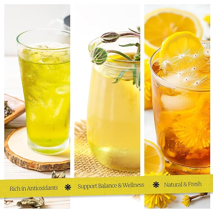 50 PACK Dandelion Tea Bags – Individual Wrapped Tea Bags – All Natural Herbal Tea | Caffeine Free | No Preservatives, No Sugar – Great For All Seasons