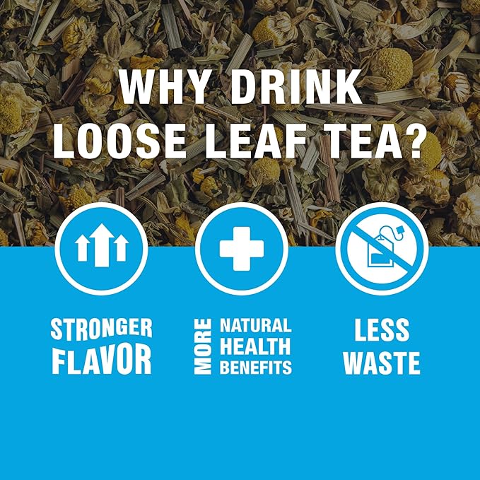 Tiesta Tea - Chamomile Mint, Loose Leaf, Chamomile Mint Herbal Tea, Premium Blend, Caffeine-Free Herbal Drink, Makes Hot or Iced & Up to 25 Cups, 1oz Resealable Pouch