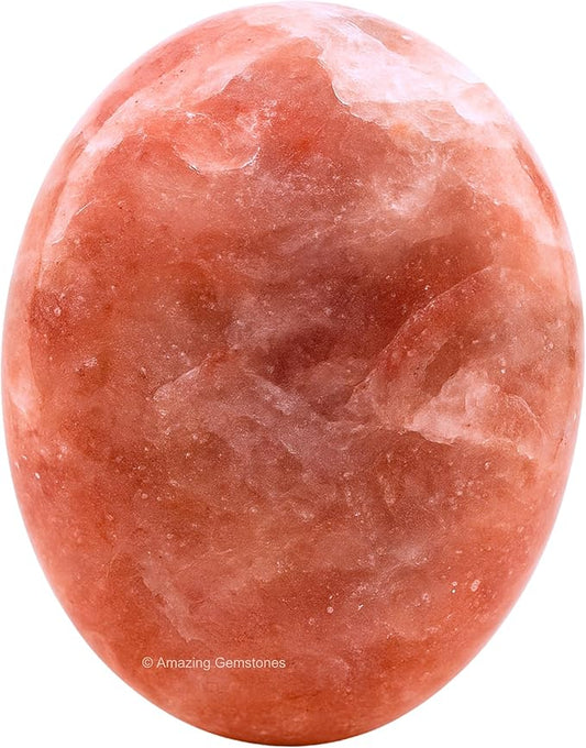 Amazing Gemstone Strawberry Quartz Crystals and Healing Stones - Large Palm Stone Crystals Piedra - Crystal for Good Luck, Positive Energy, Meditation - Unique Stocking Stuffers Gifts for Women, Men