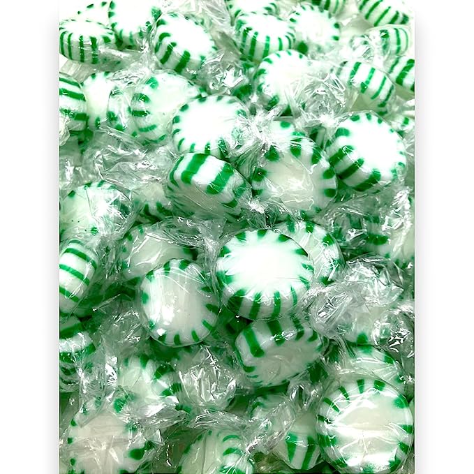 Sugar Free Spearmint Starlight Gourmet Hard Candy - Keto Friendly, 1.5 lbs Cool Refreshing Mints Individually Wrapped - Ideal Diabetic Candy, Gluten Free(24 oz)