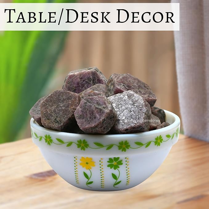 Amazing Gemstone 2 Pieces Ruby Raw Crystals and Healing Stones, Natural Rocks for Tumbling and DIY Raw Stones and Crystals