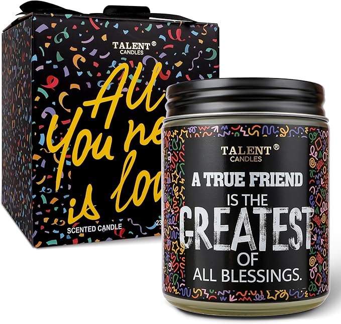 Best Friend Candle | Scented Candle Funny Birthday & Christmas Friendship Gifts | Sandalwood & Jasmine Scented Candles