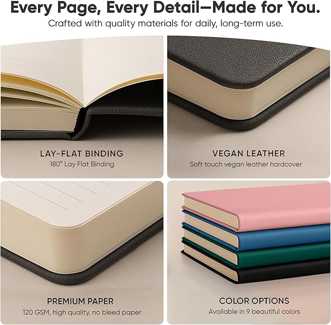 Best Daily Journal for Men & Women - Gratitude, Manifestation & Guided Journal with Prompts for Personal Growth by PRODUCTIVITY STORE (A5, Black)