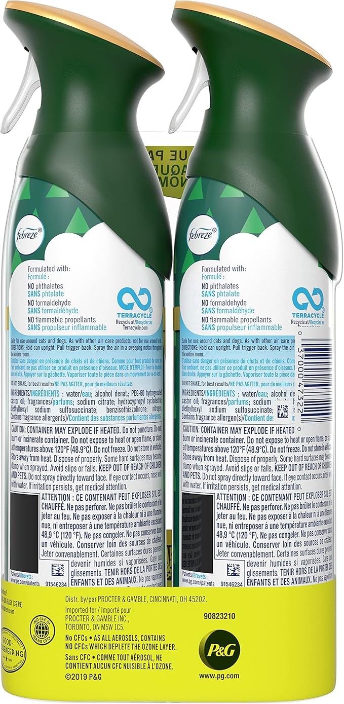 Air febreze Spray Fresh Cut Pine, Holiday Collection, 8.8 Ounces (2 Pack)