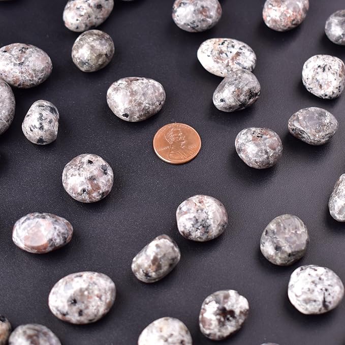 Yooperlite Healing Crystal Stone Set - 24 Pieces, 0.6" Natural & Polished Stones for Healing, Meditation, Reiki, Chakra, Crafting & Decoration