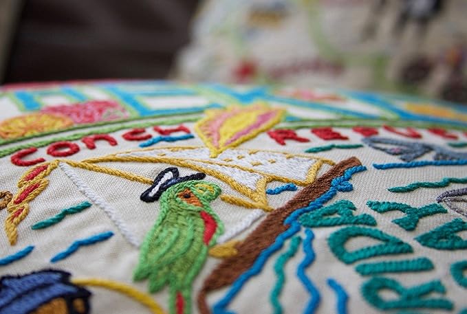 Catstudio Florida Keys Embroidered Decorative Throw Pillow