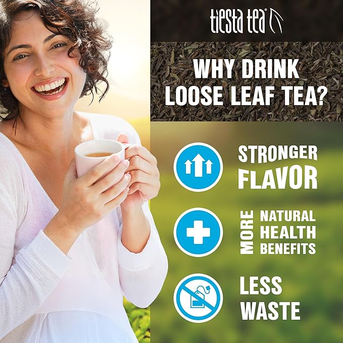 Tiesta Tea Brownie Batter, Premium Loose Leaf, Chocolate Caramel Herbal Tea Blends, Non-Caffeinated Herbal Drink, Real Fruit, Herbs, Spices, Hot or Iced Brew Up to 20-25 Cups, 3oz Resealable Pouch